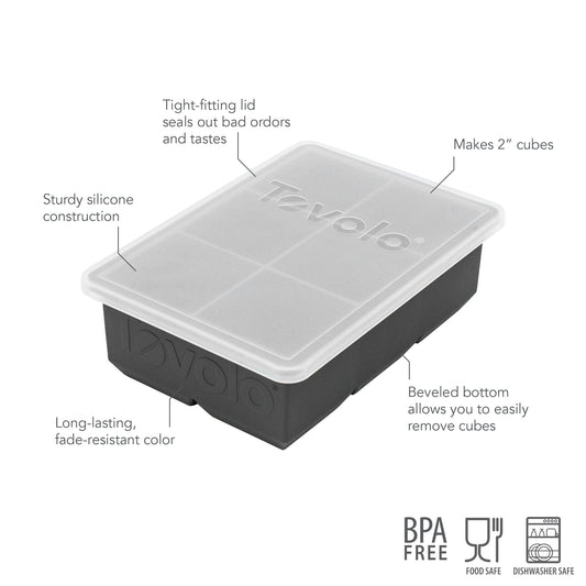 King Cube Silicone Ice Mold with Lid