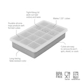 Perfect Cube Silicone Ice Mold with Lid