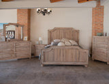 Aruba Mirror - Sustainable Mango Wood with Drift Sand Finish