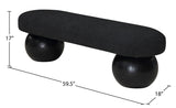 Bowie Boucle Fabric Bench - Luxurious Art Deco Seating with Elegant Solid Ash Wood Legs for Home Decor