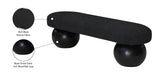Bowie Boucle Fabric Bench - Luxurious Art Deco Seating with Elegant Solid Ash Wood Legs for Home Decor