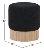 Veranda Boucle Fabric Upholstered Stool