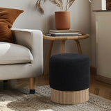 Veranda Boucle Fabric Upholstered Stool