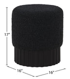 Veranda Boucle Fabric Upholstered Stool