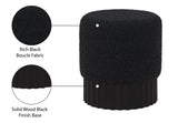 Veranda Boucle Fabric Upholstered Stool