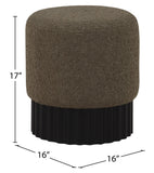 Veranda Boucle Fabric Upholstered Stool