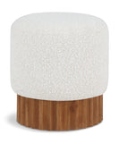 Veranda Boucle Fabric Upholstered Stool