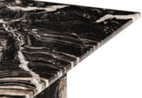 Verona Dining Table - Handcrafted Black Marble with Unique Base for Timeless Elegance and Style