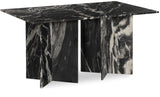 Verona Dining Table - Handcrafted Black Marble with Unique Base for Timeless Elegance and Style