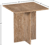 Verona End Table - Handcrafted Marble Design with Unique Base for Contemporary Elegance in Any Room
