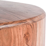 Stonewood Acacia Wood Mid Century Coffee Table with Genuine Marble Top and Brass Finish Charm
