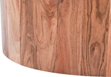 Stonewood Acacia Wood Mid Century Coffee Table with Genuine Marble Top and Brass Finish Charm