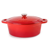 BergHOFF Neo Cast Iron 5qt. Oval Dutch Oven 11.5" with Lid, Red