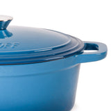 BergHOFF Neo Cast Iron 8qt. Oval Dutch Oven 13" with Lid, Blue