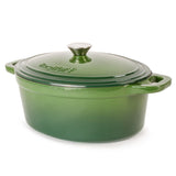 BergHOFF Neo Cast Iron 5qt. Oval Dutch Oven 11.5" with Lid, Green