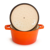BergHOFF Neo Cast Iron 3qt. Round Dutch Oven 8" with Lid, Orange