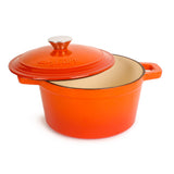 BergHOFF Neo Cast Iron 3qt. Round Dutch Oven 8" with Lid, Orange