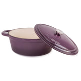 BergHOFF Neo Cast Iron 8qt. Oval Dutch Oven 13" with Lid, Purple
