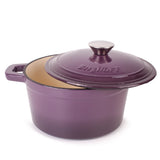 BergHOFF Neo Cast Iron 3qt. Round Dutch Oven 8" with Lid, Purple