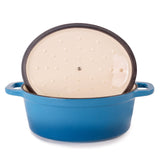 BergHOFF Neo Cast Iron 5qt. Oval Dutch Oven 11.5" with Lid, Blue
