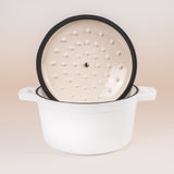 BergHOFF Neo Cast Iron 7qt. Round Dutch Oven 11" with Lid, White