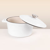 BergHOFF Neo Cast Iron 7qt. Round Dutch Oven 11" with Lid, White