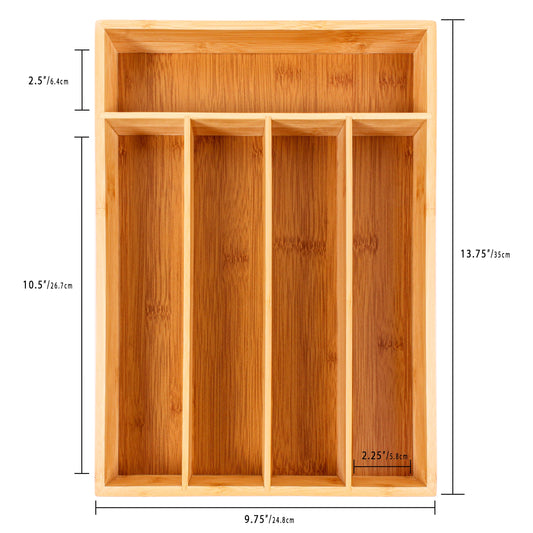 BergHOFF CooknCo 5-Slot Bamboo Flatware Organizer