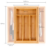 BergHOFF Bamboo 6-Slot Expanding Flatware Organizer