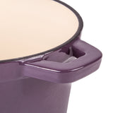 BergHOFF Neo 3pc Cast Iron Cookware Set, Fry Pan & Round Dutch Oven, Purple