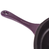 BergHOFF Neo 3pc Cast Iron Cookware Set, Fry Pan & Round Dutch Oven, Purple