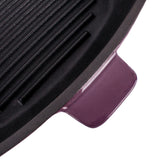BergHOFF Neo 2pc Cast Iron 10" Fry Pan & 11" Grill Pan Cookware Set, Purple