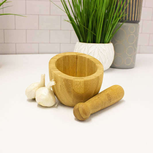 BergHOFF Bamboo 2Pc Mortar and Pestle, Natural