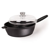 BergHOFF EuroCAST Cast Aluminum Non-stick 9.5" Saute Pan, Glass Lid