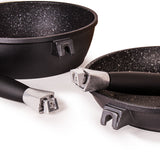 BergHOFF EuroCAST Cast Aluminum Non-stick 9.5" Saute Pan, Glass Lid