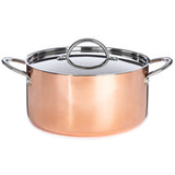 BergHOFF Vintage 10pc Tri-Ply Copper Cookware Set with Lids, Polished