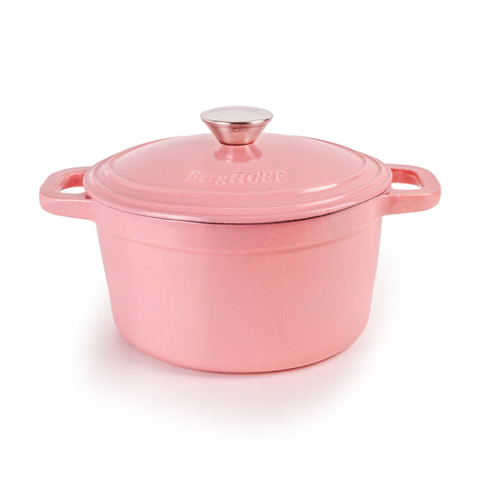 BergHOFF Neo Cast Iron 3qt. Round Dutch Oven 8" with Lid, Pink