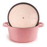 BergHOFF Neo Cast Iron 7qt. Round Dutch Oven 11" with Lid, Pink