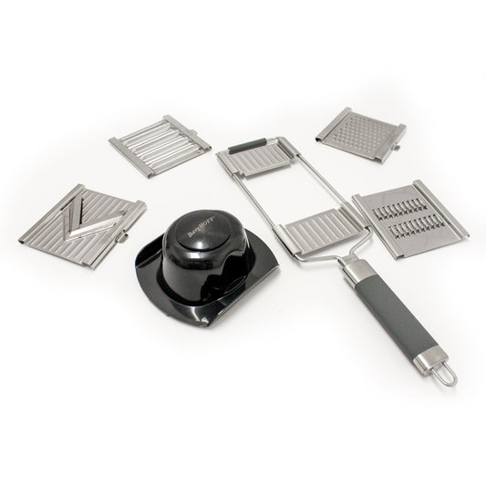 BergHOFF 6Pc Multi Slicer Pro Mandolin, Grey