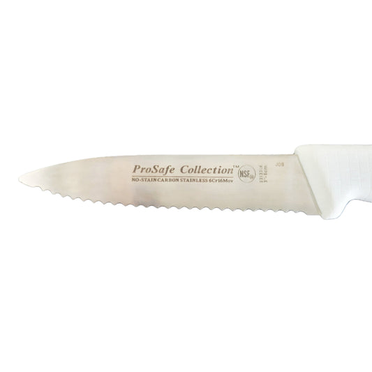 BergHOFF Ergonomic High Chromium Non-Stain Carbon Steel Paring Knife, Scallopped, 3.25"