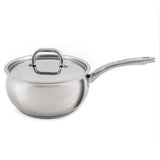 BergHOFF Belly Shape 18/10 Stainless Steel 8" Sauce Pan with SS Lid, 3.2qt.
