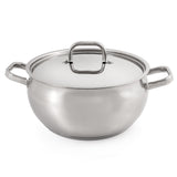 BergHOFF Belly Shape 18/10 Stainless Steel 9.5" Stock Pot with SS Lid, 5.5qt.