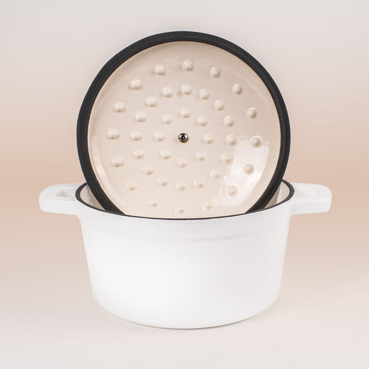 BergHOFF Neo 4pc Cast Iron Cookware Set, 3qt. & 7qt., White