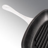 BergHOFF Neo 2pc Cast Iron 10" Fry Pan & 11" Grill Pan Cookware Set, White