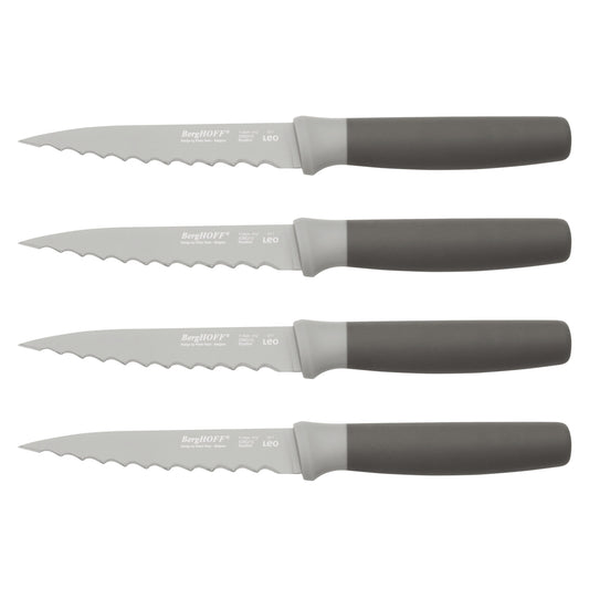 BergHOFF Leo 12pc Stainless Steel Serrated Steak Knives 4.5"