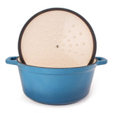 BergHOFF Neo 6pc Cast Iron Dutch Oven Cookware Set with Lids, Blue