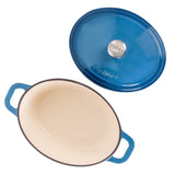 BergHOFF Neo 6pc Cast Iron Dutch Oven Cookware Set with Lids, Blue