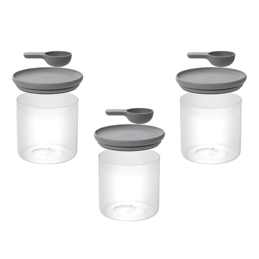 BergHOFF Leo 3Pc Glass Container Set, Airtight Lids