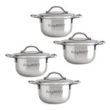 BergHOFF 18/10 Stainless Steel 2.5" Mini Pots, Set of 4