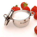 BergHOFF 18/10 Stainless Steel 2.5" Mini Pots, Set of 4
