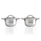 BergHOFF 18/10 Stainless Steel 2.5" Mini Pots, Set of 4